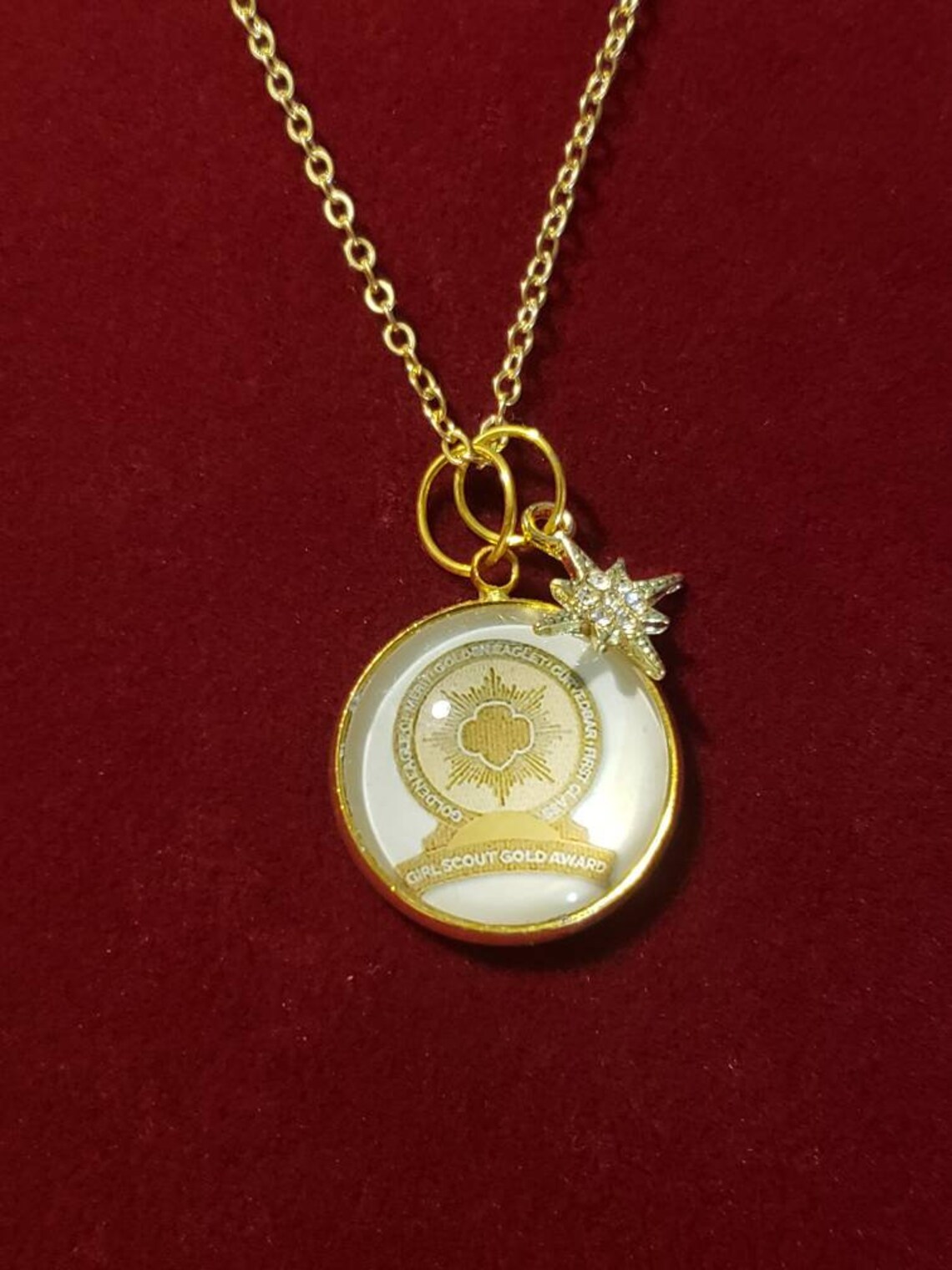 Gold Girl Scout Gold Award Necklace Girl Scouts of America Etsy