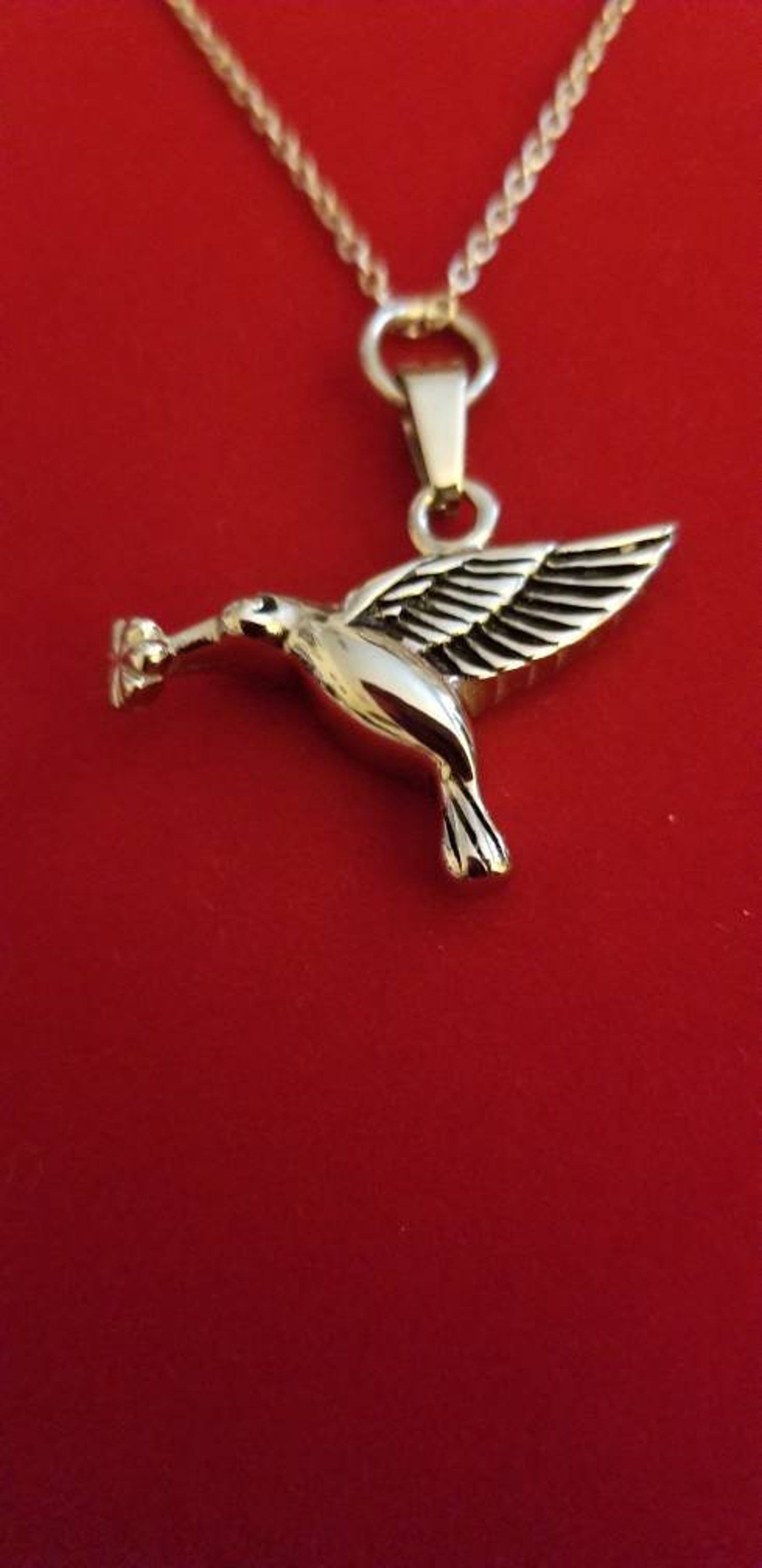 Silver Hummingbird Urn Necklace Hummingbird Urn Urn Etsy