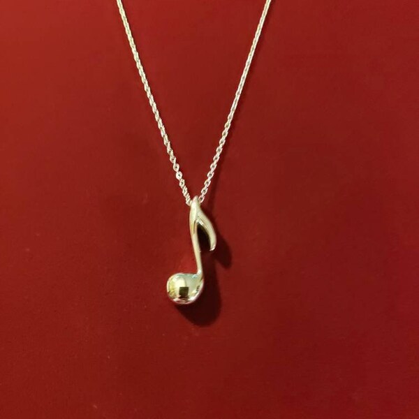 Music Note Necklace Etsy