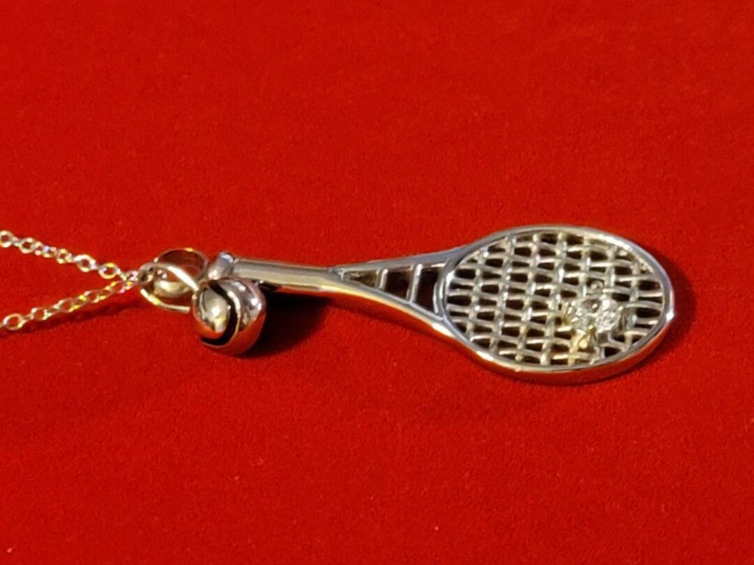 Silver Tennis Racket Urn Necklace Tennis Ashes Urn - Etsy Sweden