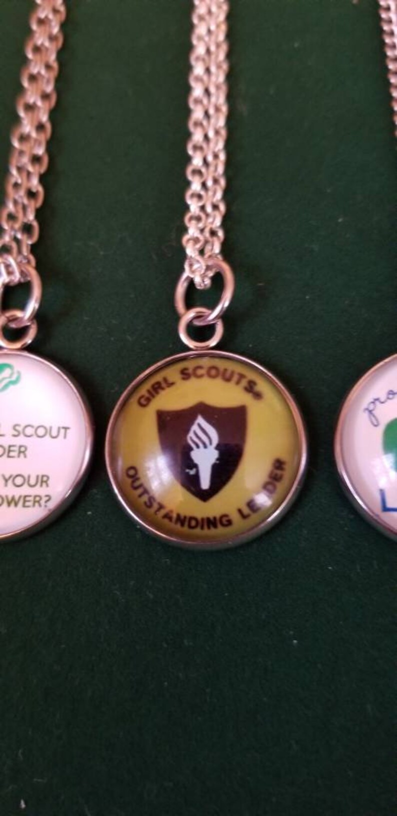 Silver Girl Scout Leader Necklace Girl Scouts of the United Etsy