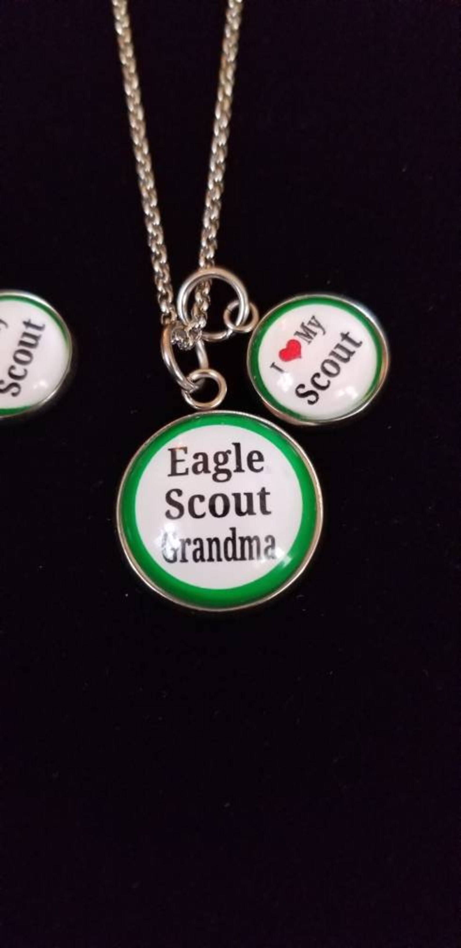 Silver Eagle Scout Mom and/or Eagle Scout Grandma Necklace Etsy