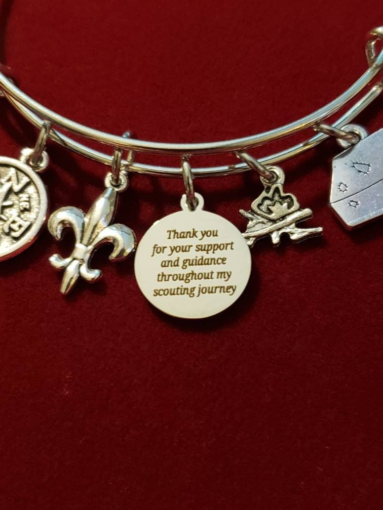 Silver Boy Scout Cub Scout y/o Eagle Scout Charm Bracelet Etsy