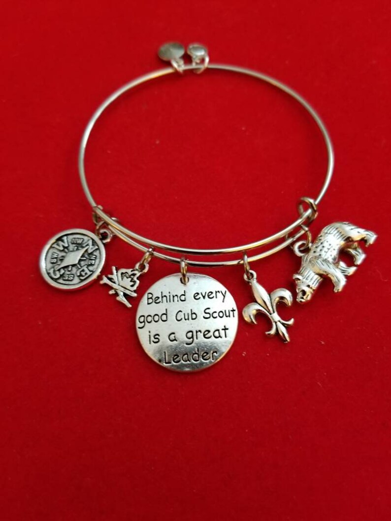 Silver Cub Scout Leader Charm Bracelet Etsy