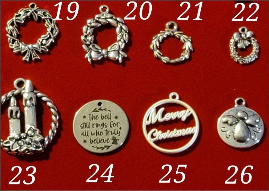 Silver Christmas Charm Bracelet Winter Charm Bracelet Etsy