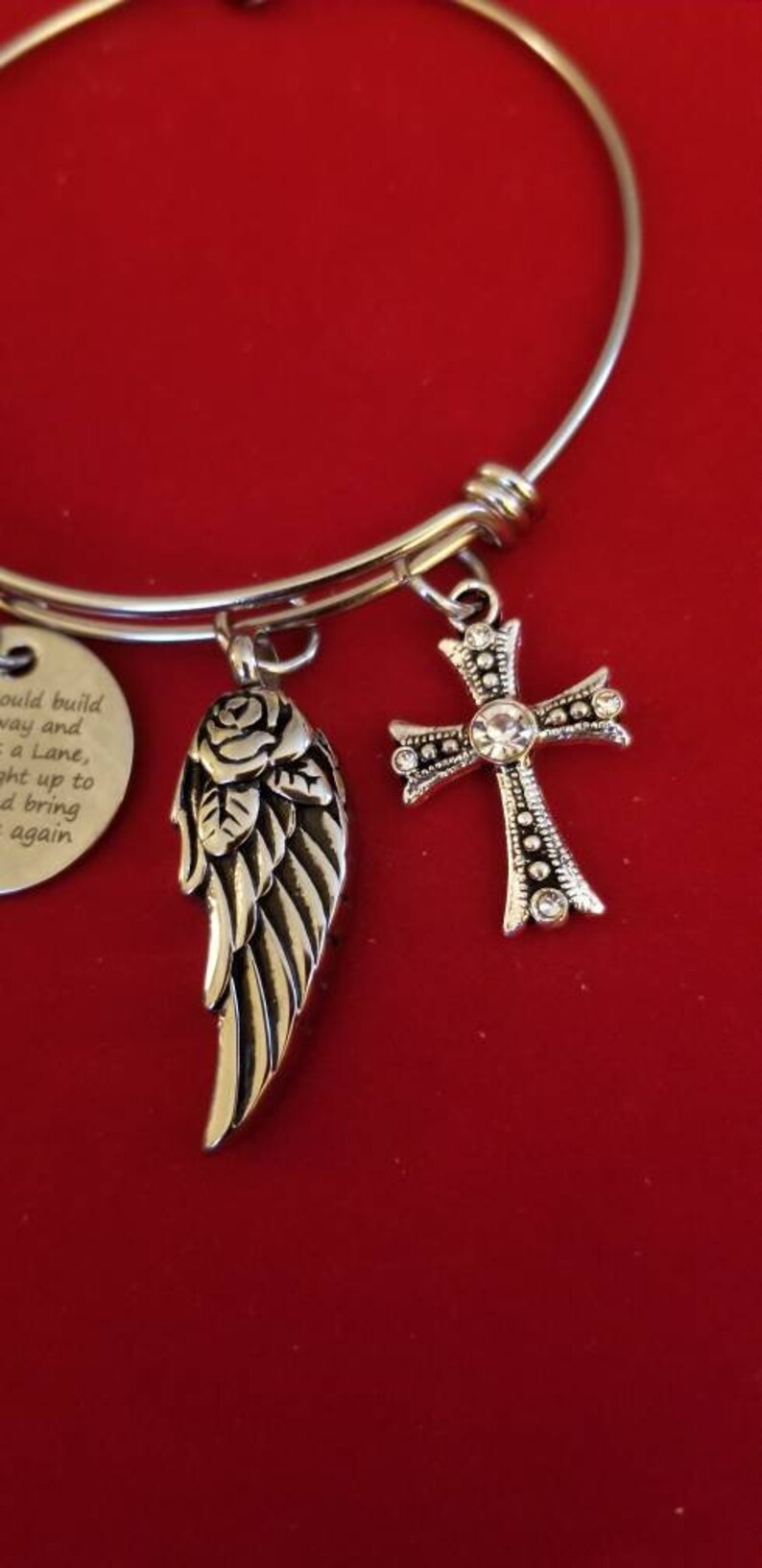 Keepsake Memorial Cremation Jewelry Angel Wing Urn Cremation Bracelet Silver Angel Wing Urn Charm Bracelet Ashes Urn Bracelet