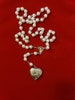 White (Pearl) Locket Rosary Beads - Religious Beads - Memorial Beads - Keepsake - Beautiful Rosary Beads - Prayer Beads - Custom 