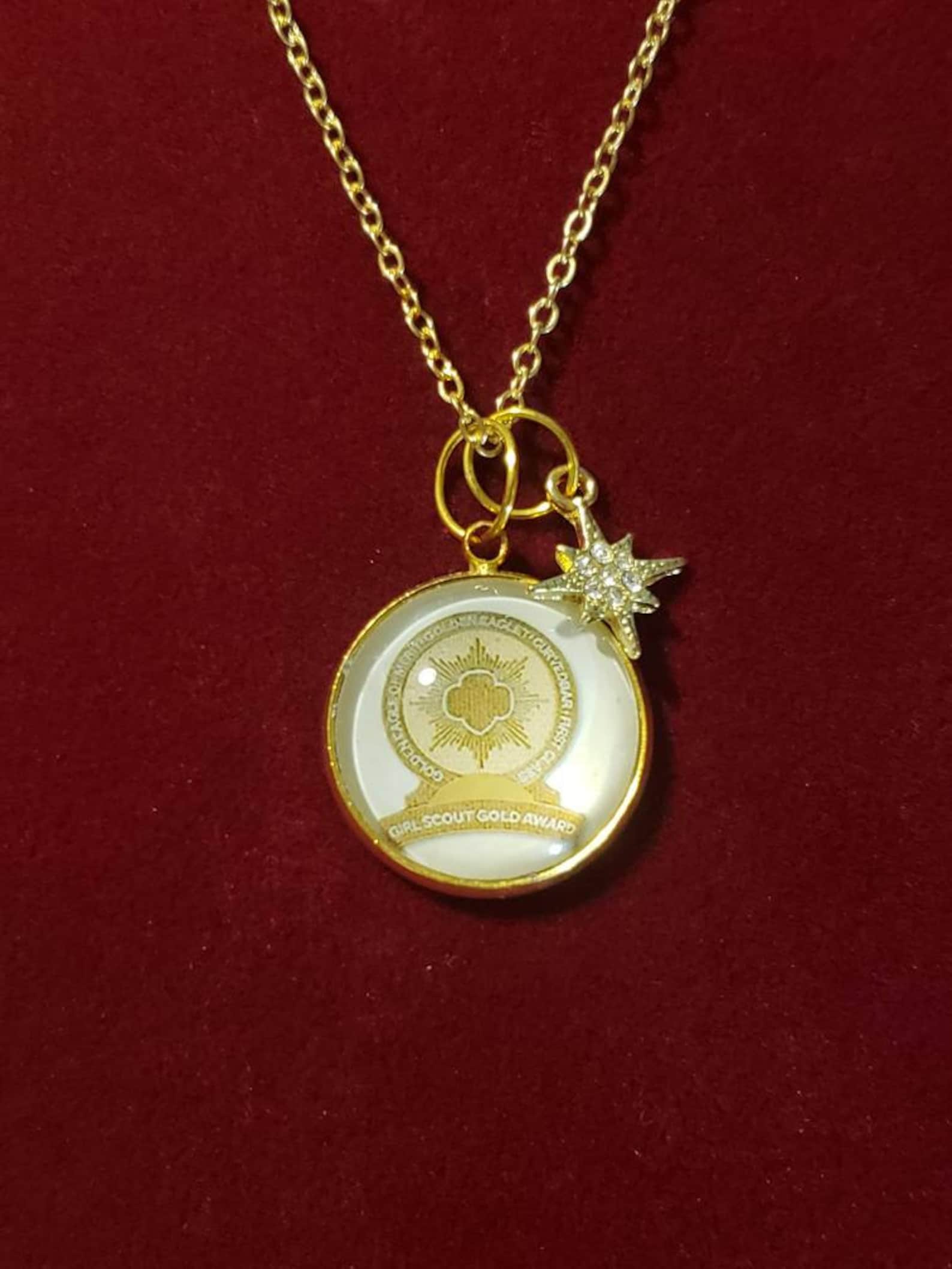 Gold Girl Scout Gold Award Necklace Girl Scouts of the Etsy