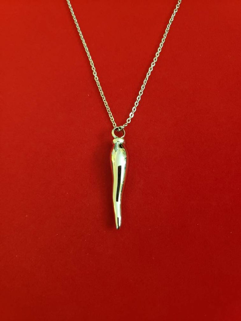 Silver Italian Horn Urn Necklace Cremation Necklace Etsy