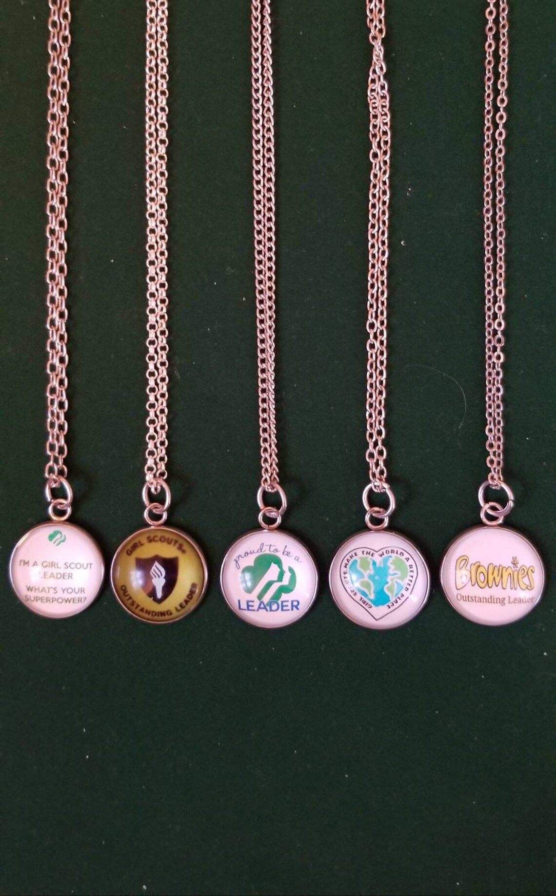Silver Girl Scout Leader Necklace Girl Scouts of the United Etsy