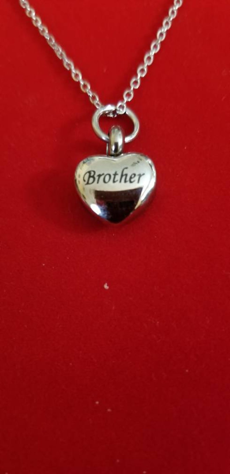 Silver Brother and/or Sister Small Heart Urn Necklace Etsy