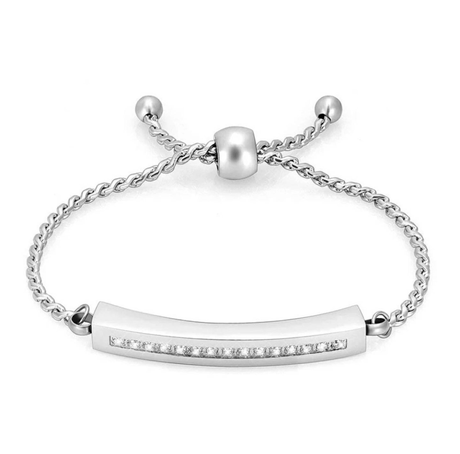 Silver Cremation Jewelry Adjustable Rhinestone Urn Bracelet Etsy