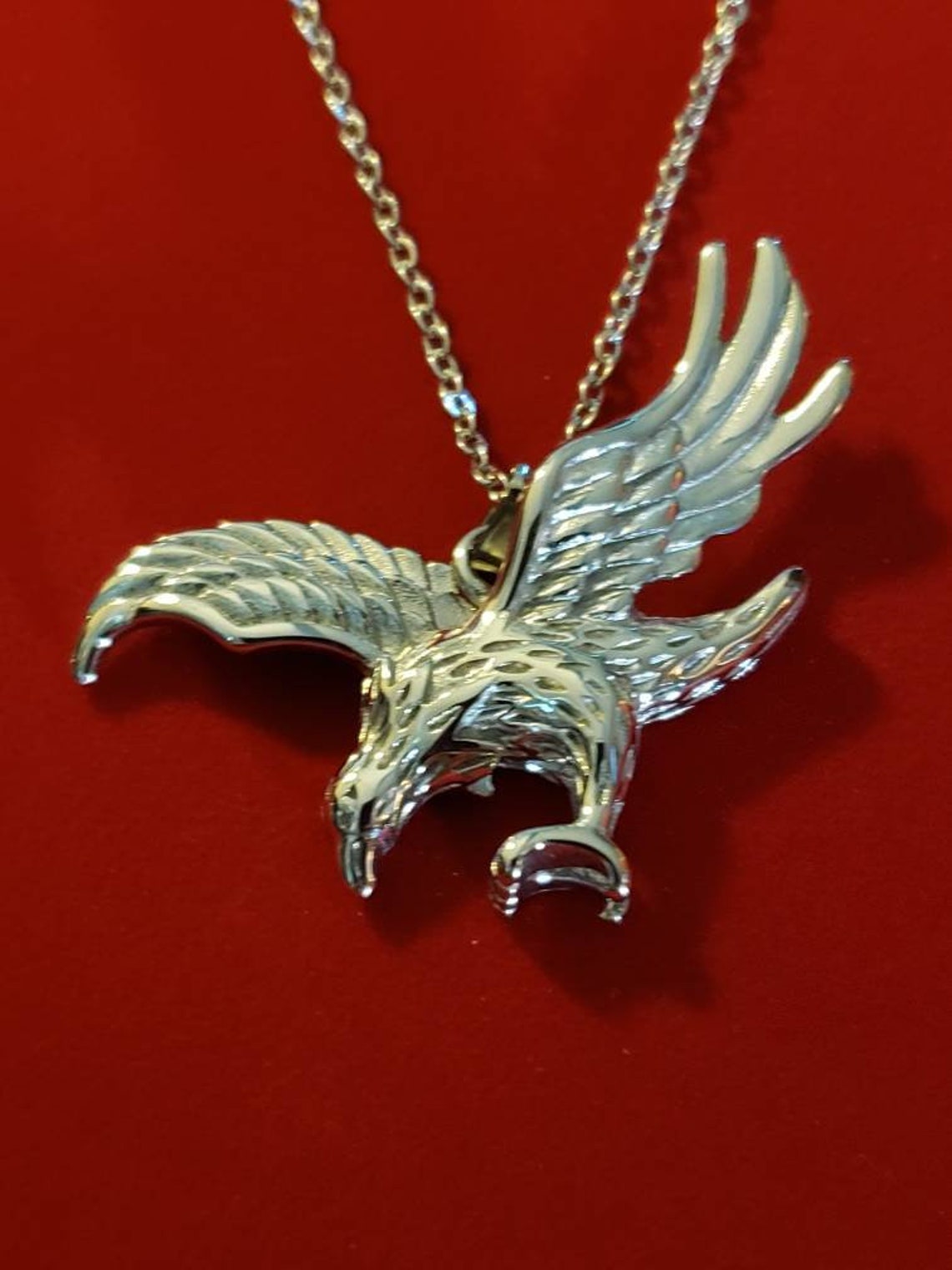 Silver Eagle Urn Necklace Cremation Jewelry Cremation Etsy