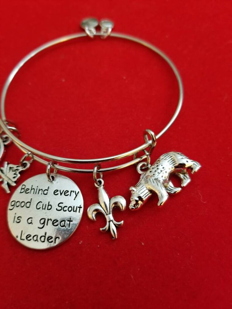 Silver Cub Scout Leader Charm Bracelet Etsy