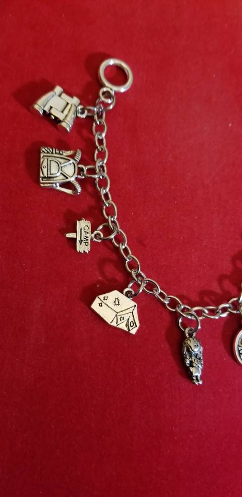 Silver Girl Scout Charm Bracelet Etsy