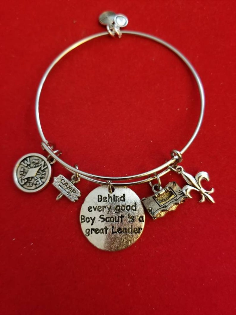 Silver Boy Scout Leader Charm Bracelet Boy Scout Boy Etsy