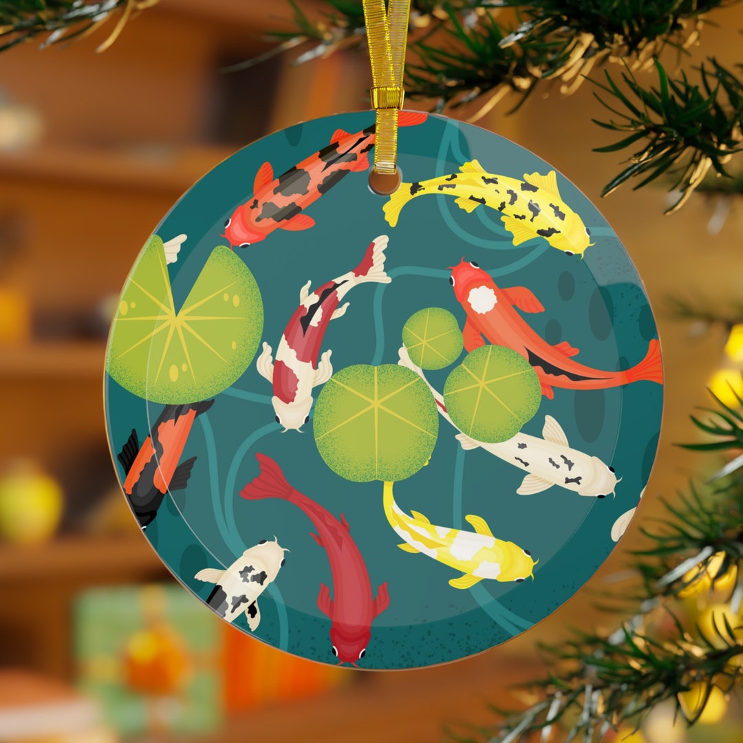 Koi Fish Pond Ornament, Koi Christmas Gift, Aquatics Gift, Pond Gift