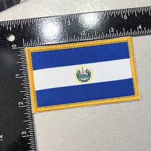El Salvador Flag Patch / Sew on Patch / Embroidered Patch / Flag Patch / Bandera De El Salvador