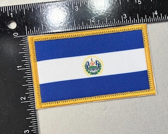 El Salvador Flag Patch / Sew on Patch / Embroidered Patch / Flag Patch / Bandera De El Salvador