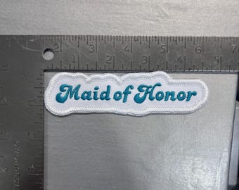 Parche para coser de dama de honor / Parche con el nombre de la dama de honor con estilo / Parche bordado con el nombre de la dama de honor