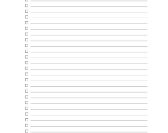 Lista de tareas pendientes / Rastreador de listas de tareas pendientes / Lista diaria / Rastreador de listas / Descarga digital / Planificador diario