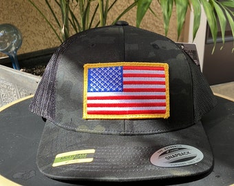 USA Hat / USA Flag Hat / Trucker Hat / USA Trucker Hat / American Flag Hat / SnapBack / Adjustable Hat / Patriotic Hat