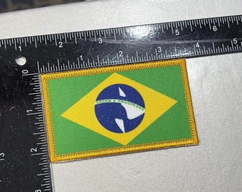 Parche de Brasil / Parche para coser / Parche de la bandera de Brasil / Parche bordado