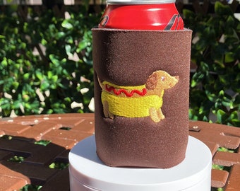 Abrazadera para bebidas / Abrazadera para bebidas de perro salchicha / Abrazadera para tazas / Abrazadera para bebidas de perro salchicha / Abrazadera para bebidas de perro caliente / Recuerdo de fiesta / Regalo para mamá perruna