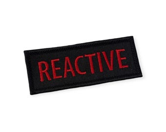 Patch réactif pour animal de compagnie / Patch réactif pour chien / Patch réactif brodé / Gilet pour chien / Harnais pour chien / Patch pour animal de compagnie /