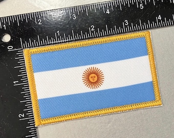 Parche de bandera de Argentina / Coser en parche / Parche bordado / Parche de bandera / Bandera De Argentina
