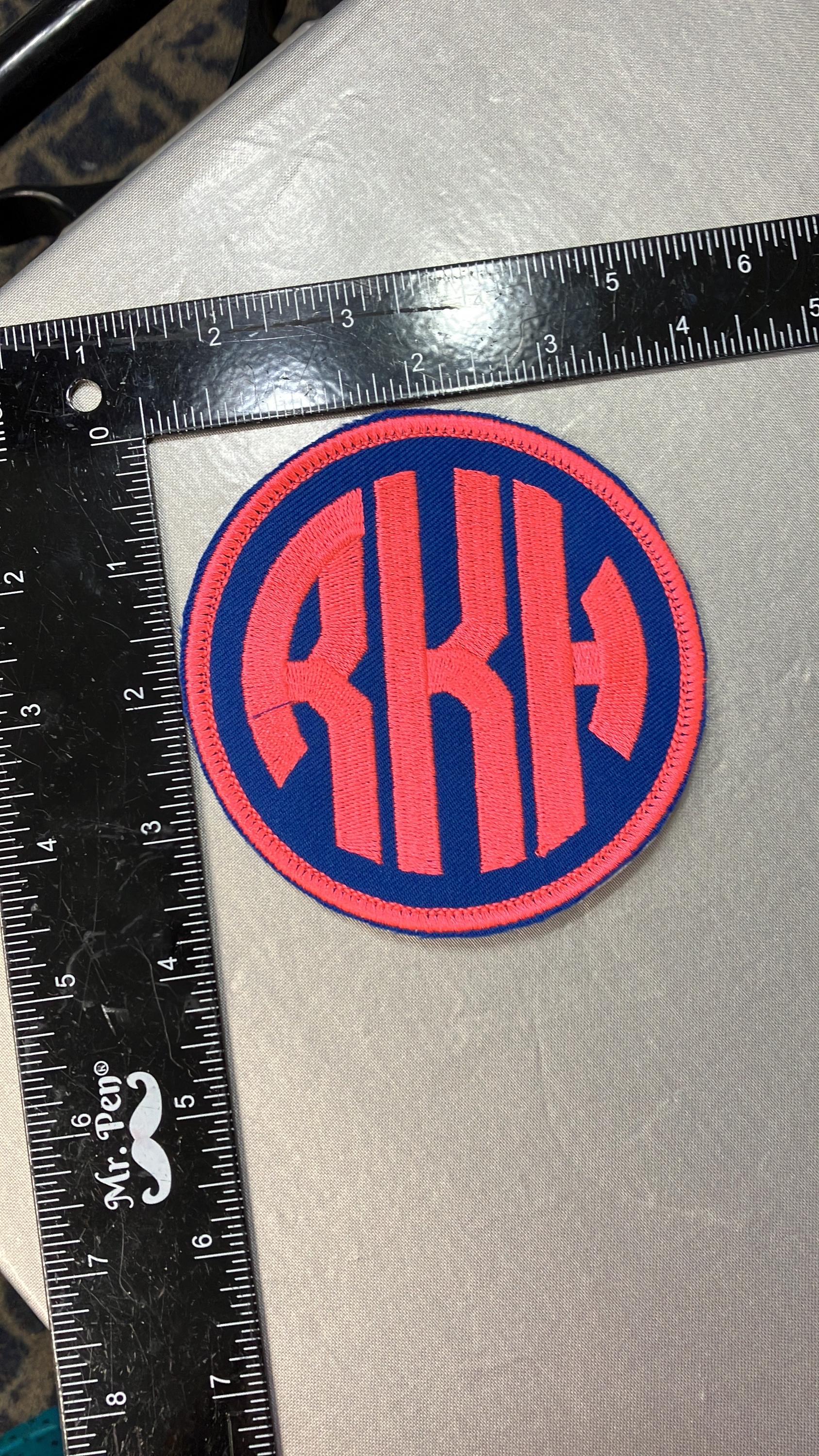 Monogram Patch / Monogram Initial Patch / Sew on Patch / Embroidered ...
