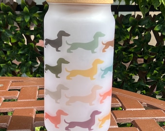 Dachshund Cup / 18 oz Dachshund Cup / Dog Cup / Cute Weiner Dog Cup / Chihuahua Cup / Dog Cup