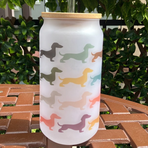 Dachshund Cup / 18 oz Dachshund Cup / Dog Cup / Cute Weiner Dog Cup / Chihuahua Cup / Dog Cup