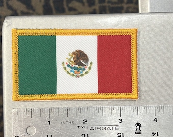 Mexico Flag Patch / Sew on Patch / Embroidered Patch / Flag Patch / Bandera De Mexico