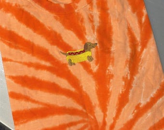 Camiseta de perrito caliente / Camiseta de perro salchicha / Camiseta de perrito caliente tie-dye / Camiseta de perro salchicha / Camiseta de perro salchicha tie-dye