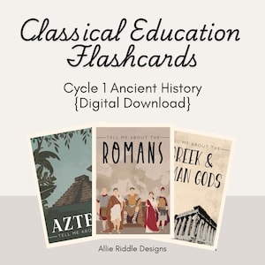 Tarjetas didácticas de historia antigua del ciclo 1 (descarga digital)