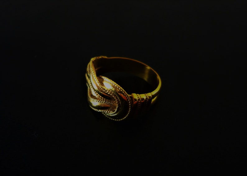 18K 22K Solid Gold Ring. Hercules Knot. Ancient Greek Ring. Etsy