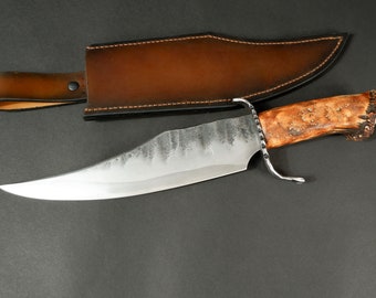 Hunting Bowie Knife Hand Forged Unique Personalized hand Crafted by VojkoArt, fathers gift, collector's gift, 40 cm - 16,2 inch