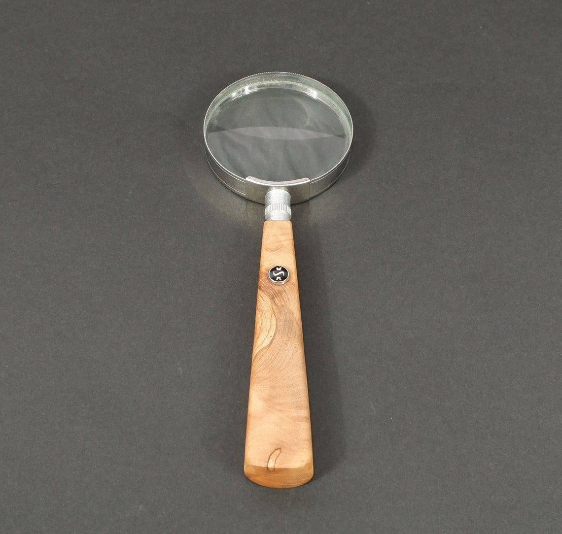 Unique magnifying glass OLIVE wood handle magnifier made by Etsy