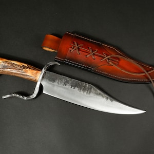 Hunting Bowie Knife Hand Forged Unique Personalized hand Crafted by VojkoArt, fathers gift, collector's gift, 43 cm - 17,2 inch