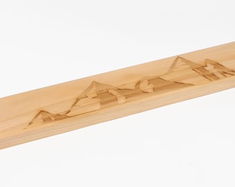 Wooden magnetic knife holder, Wall mounted magnetic knife rack, Magnetic knife holder, Wooden holder for knives and utensils, Spruce wood