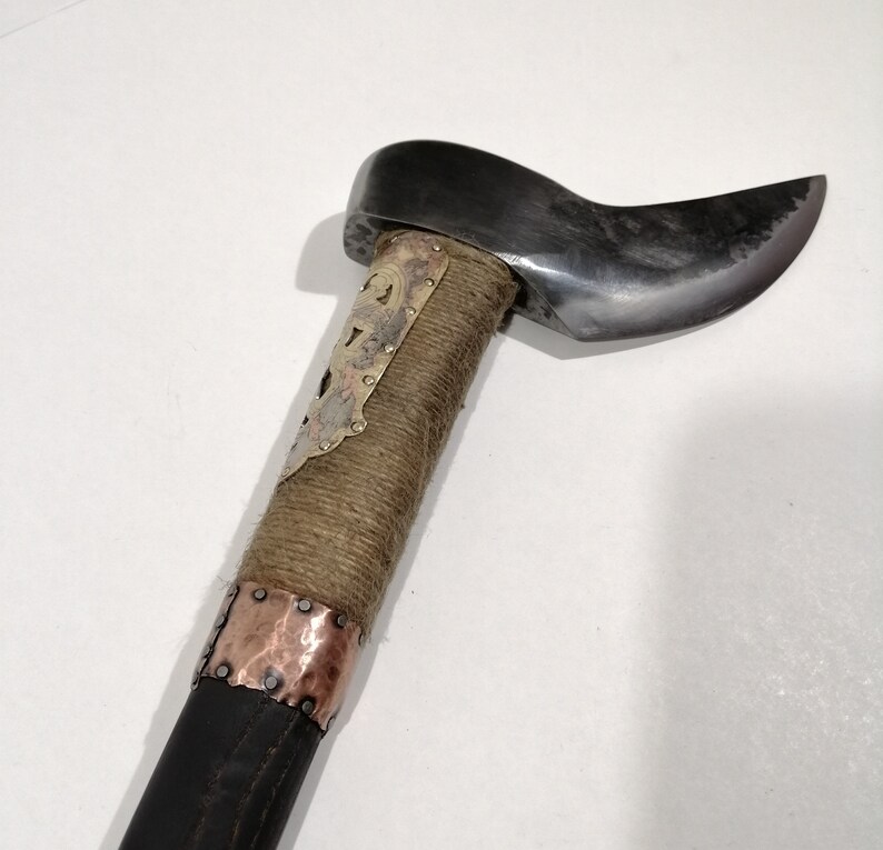 Hand forged camp hatchet battle ax