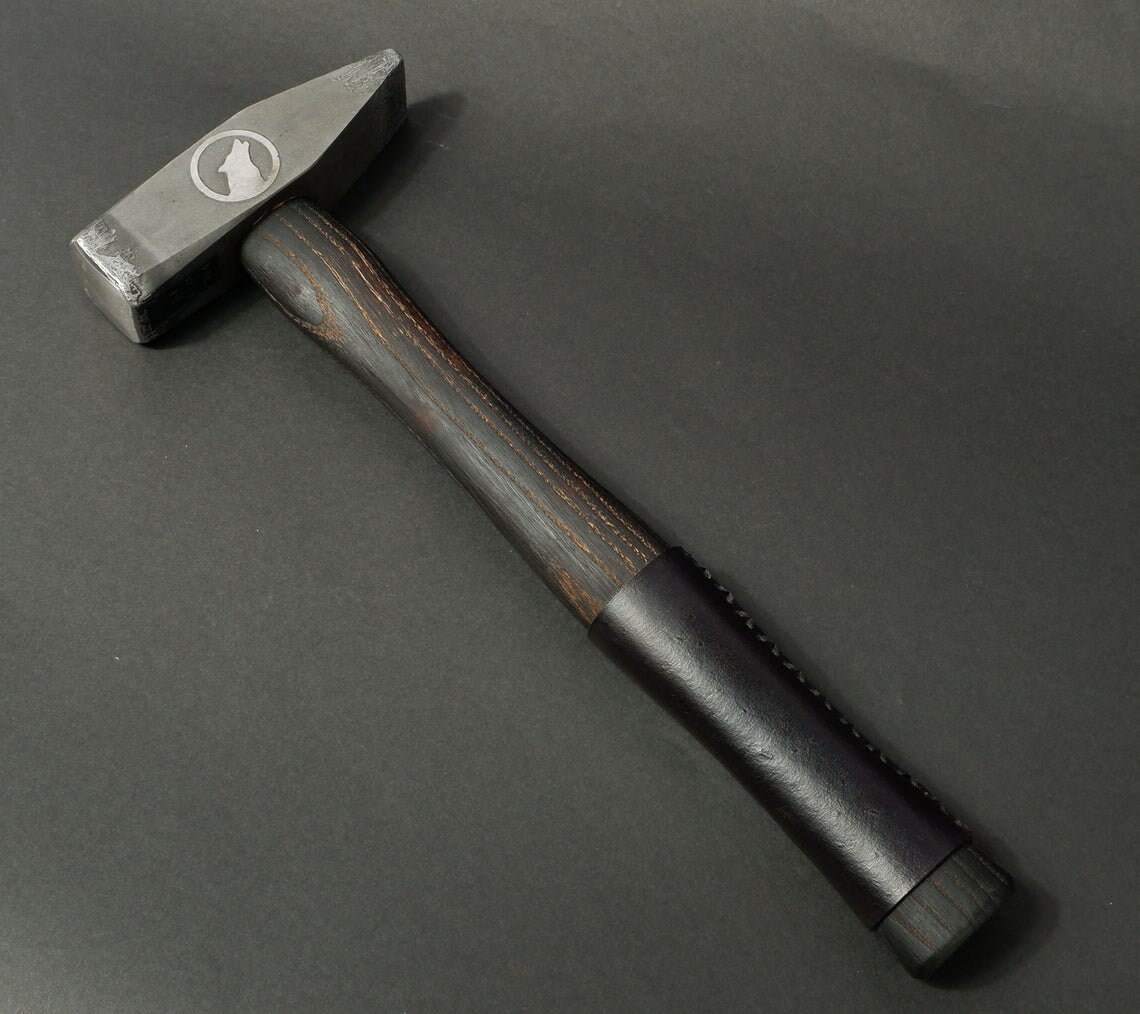 Unique Riveting Hammer with leather handle wrap 1130 gram Etsy