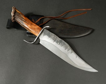 Hunting Bowie Knife Hand Forged Unique Personalized hand Crafted by VojkoArt, fathers gift, collector's gift, 39,5 cm - 15,8 inch