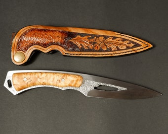 Hunting puukko knife ,hand frged, unique