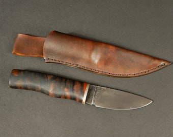 Hunting puukko knife ,hand forged , unique