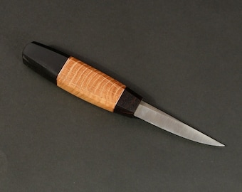 Small Full tang Сarving Knife from 6150, Carving Tool, Hand Carving Tool, Hand-Forged VojkoArt
