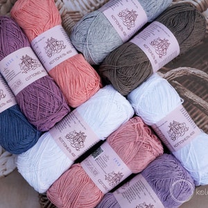 Set of cotton yarn Premium Yarn for clothes toys 9 colors baby blankets 1800g