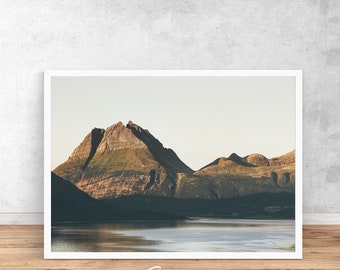 Norway print, Norway printable wall art, scandi print, norwegian wall art, mountain print, nature poster, Norway poster, landscape print