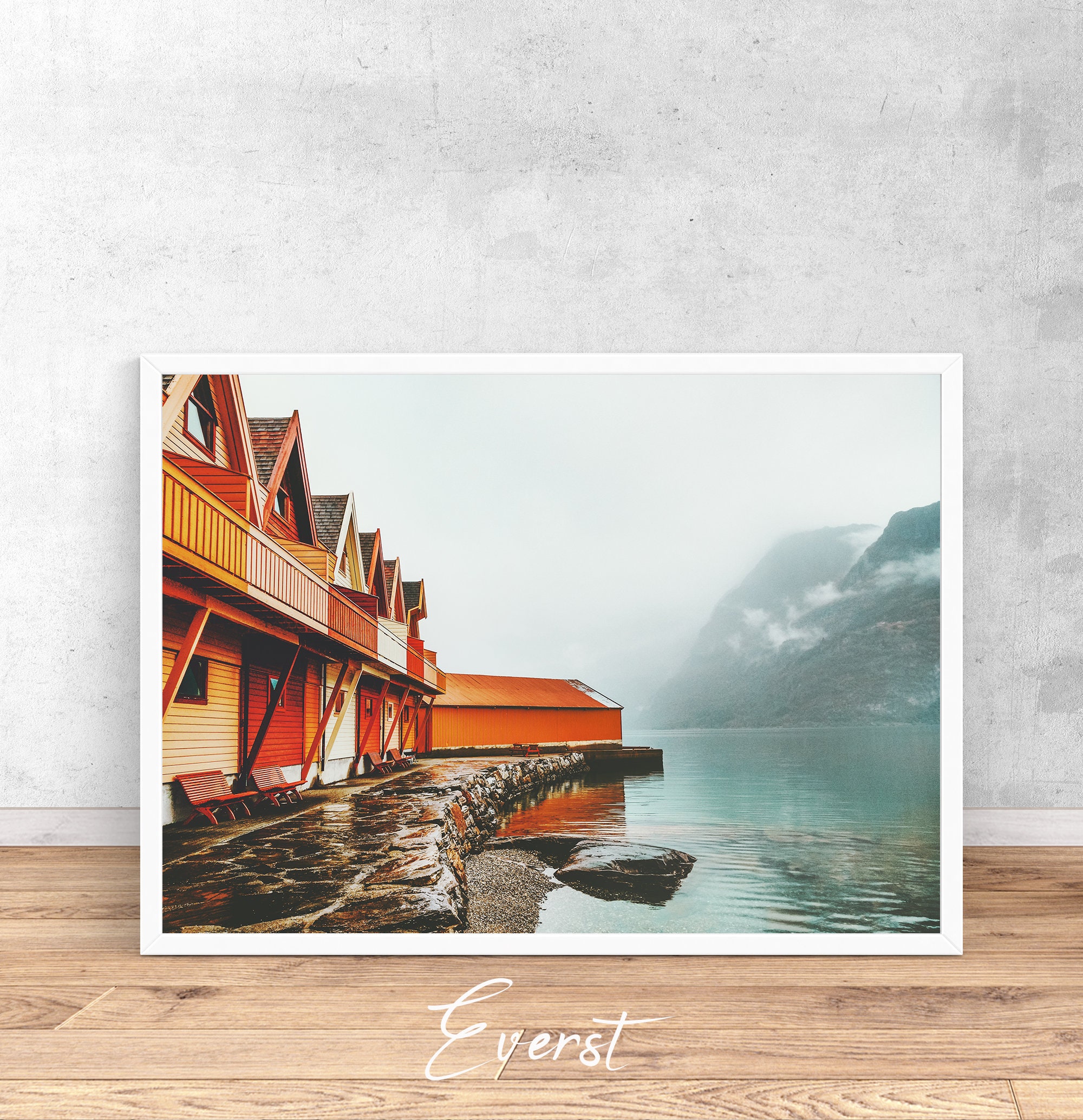 Norway print Norway printable wall art scandi print Etsy